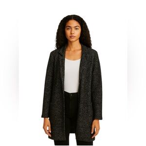 Lucky Brand Women's Black and White Long Blazer